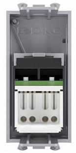 4404461 | Компьютерная розетка RJ-45 модульная, кат.5е, "Avanti", "Закаленная сталь", 1 модуль